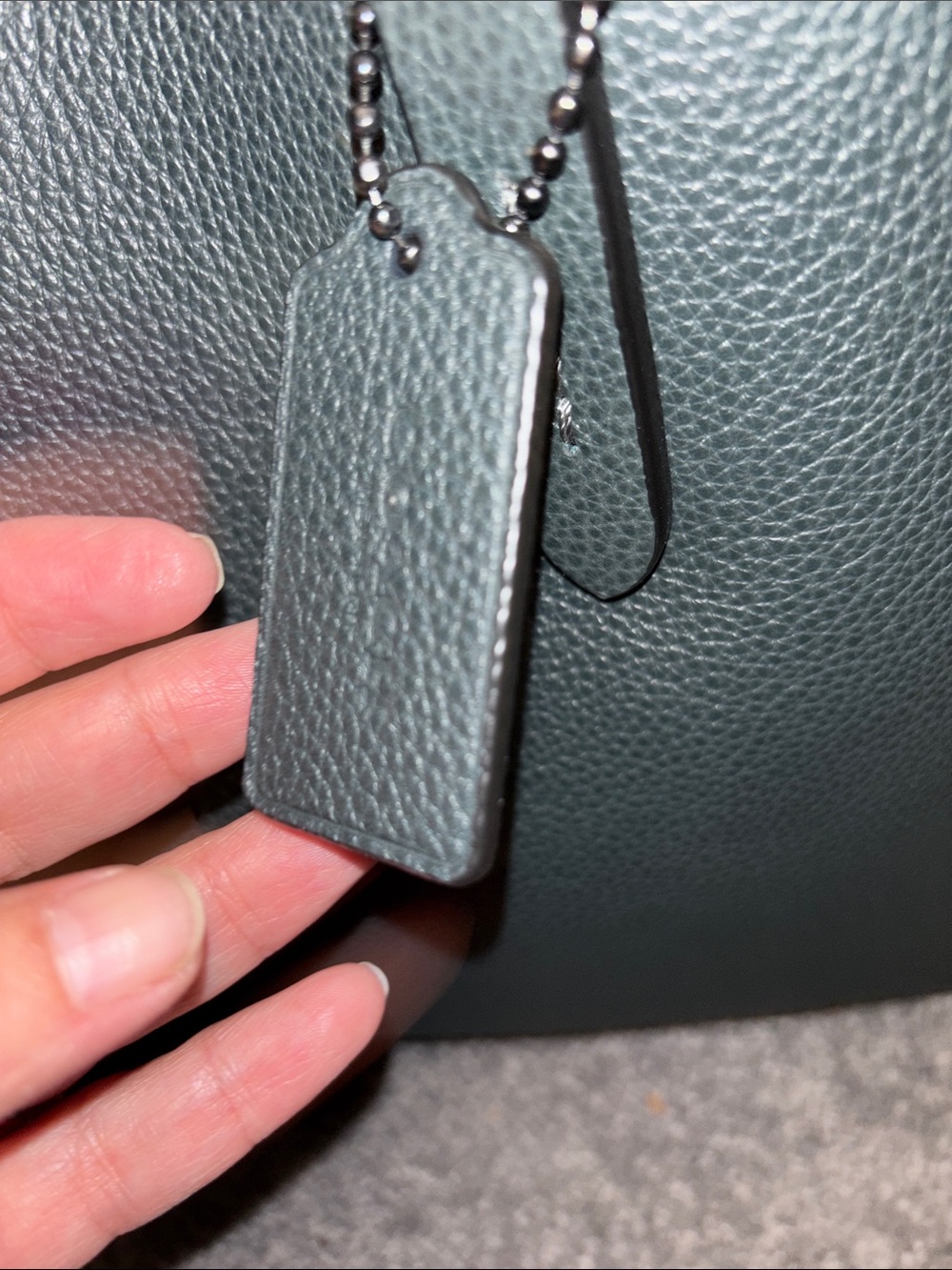 Coach Pebbled Leather Tote in Forest Green - Picture 10 of 10